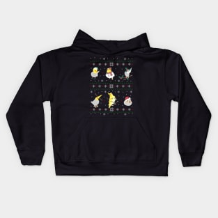 cockatiel ugly christmas Kids Hoodie